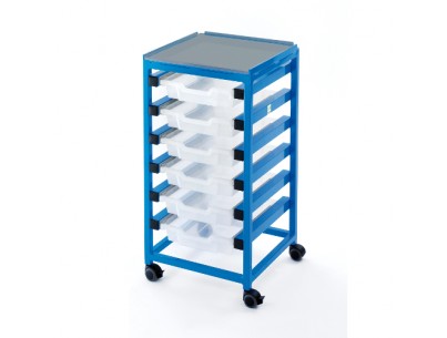 Non-magnetic instrument trolley with six drawers - 7 TESLA mr compatible