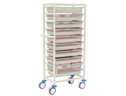 Chariot amagnétique support 10 paniers ISO3394