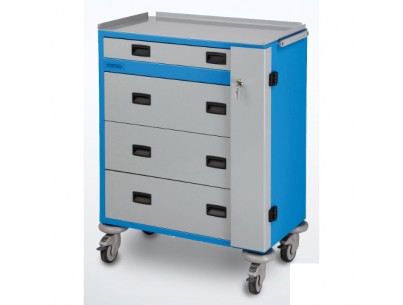 Non-magnetic storage cabinet with 4 drawers - 7 TESLA compatible