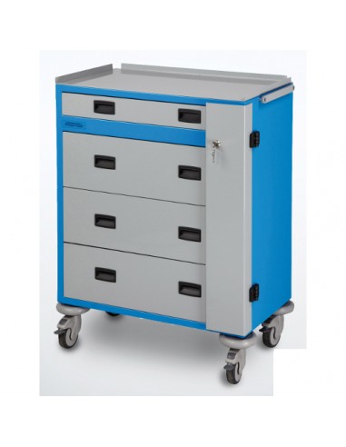 Non-magnetic storage cabinet with 4 drawers - 7 TESLA compatible
