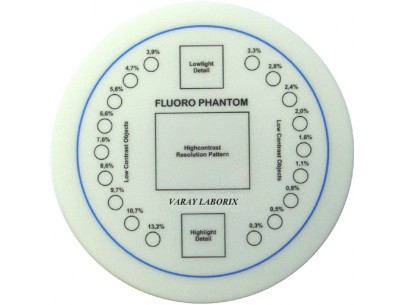 Fluoro quality test phantom 0.3% to 13.2%