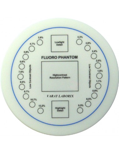 Fluoro quality test phantom 0.3% to 13.2%