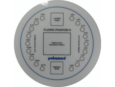 Fluoro quality test phantom 0.9% to 16.7%