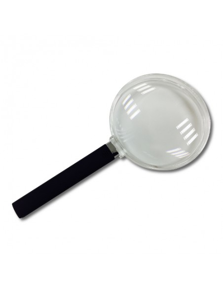 Hand magnifier 100mm diameter with hardened organic lens