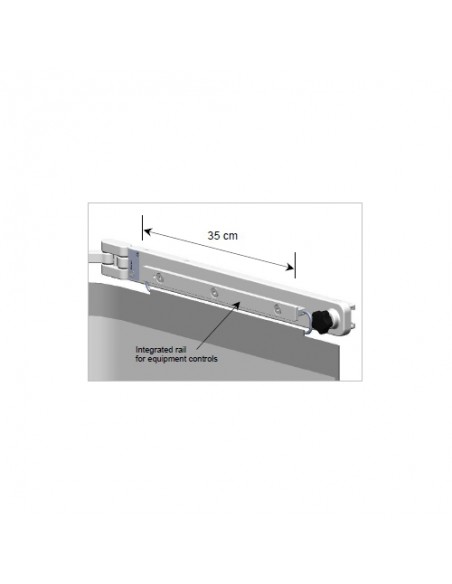 Bas volet anti-x simple articulation avec rail porte accessoires avec protection haute amovible