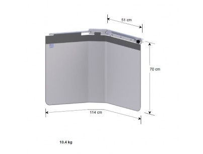 Bavolet anti-x double articulation avec rail porte accessoires