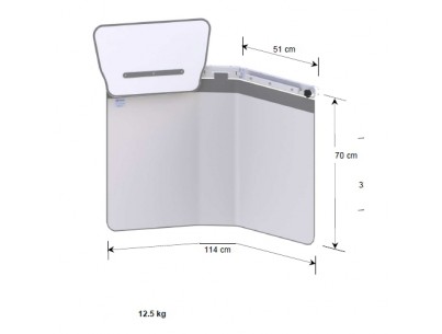 Bavolet anti-x double articulation avec rail porte accessoires avec protection haute amovible
