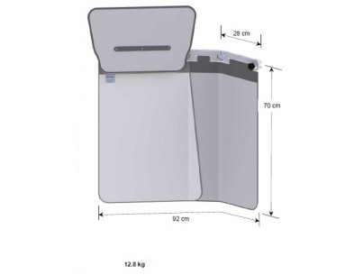 Bavolet anti-x double articulation anti-collision sans rail porte accessoires avec protection haute amovible