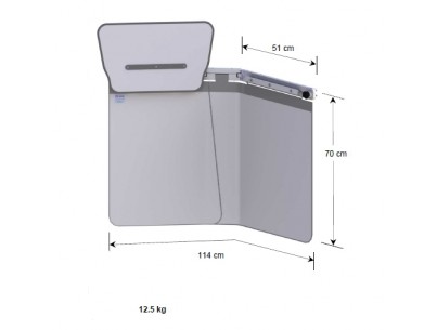 Bavolet anti-x double articulation anti collision avec rail porte accessoires et protection haute amovible
