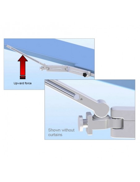 Bavolet anti-x double articulation anti collision avec rail porte accessoires et protection haute amovible