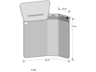 Bavolet anti-x double articulation sans rail porte accessoires avec protection haute rabattable