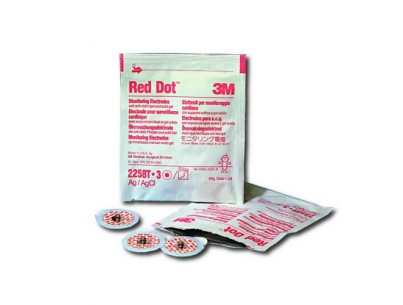 Électrodes 3m RED DOT à languette pour pince crocodile - gel solide