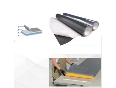 Rouleau de plomb épaisseur 2,0mm adhésif laque gris