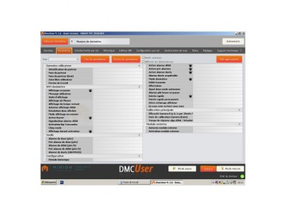 Logiciel DMC user pour le paramétrage des dosimètres DMC