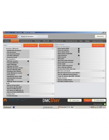 DMC user software for DMC dosimeter configuration