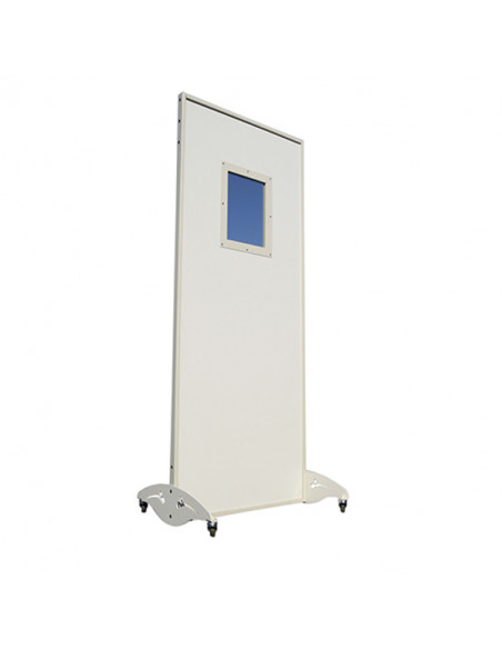 X-ray Mobile Shield Width 80cm PB2mm with Lead Glass 30x40cm PB2mm Overall dimensions 80x198cm