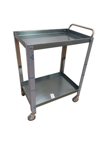 Stainless steel Mobile trolley for care 60x40x80cm
