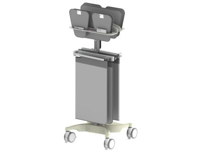 Support de rangement mobile 2 bavolets BVPRO Surface au sol 61x67cm