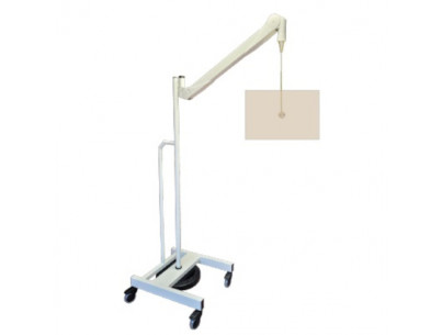 Suspension mobile anti-x avec écran rectangulaire 50x40 cm Pb 0.5 sur piètement à roulettes freinees