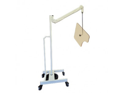Anti x mobile suspension with anatomic screen 76x61 cm Pb 0.50 Mounted on wheel stand with brakes