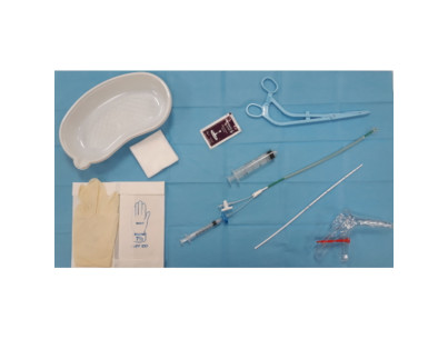 Kit patient stérile hystérocath avec cathéter HSG argon 7F avec seringue 3 pièces 20cc