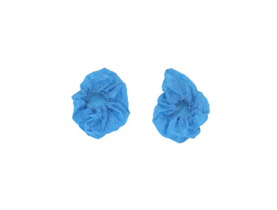Shoe covers in blue Polyethylene non sterile / bag of 50