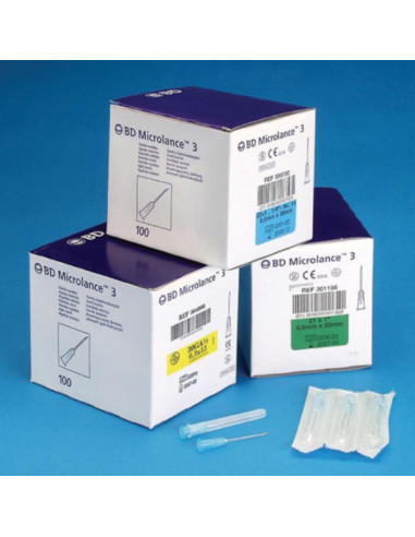 Needle BD Microlance - 23G - 1 - L25mm - 6/10 (blue) Box of 100