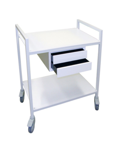 Non-magnetic trolley 2 shelves 2 drawer dimensions : 1020 x 520 x 890mm