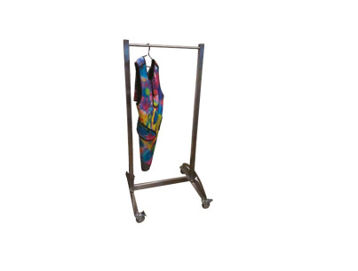 Support mobile portant inox pour tabliers plombés jusqu'à 10 tabliers Livré démonté