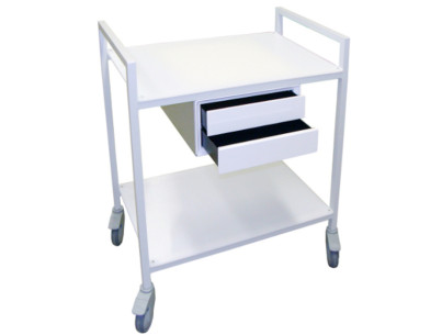 Non-magnetic trolley 2 shelves 2 drawer dimensions : 1020 x 520 x 890mm