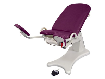 Gynaeco couch ELANSA - HV 460 to106cm - gas backrest - foot rest Capacity 170kg/ABS pan 6L