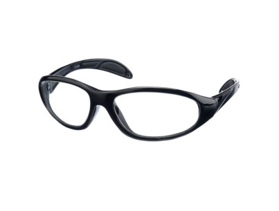 Lunettes anti-x ULTRALITE EqPb 0,75mm frontal coloris noir et EqPb 0,50mm latéral