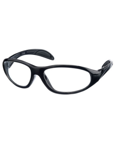 Lunettes anti-x ULTRALITE EqPb 0,75mm monofocale noir-anti-reflet et EqPb 0,50mm latéral - réalisation sur ordonnance