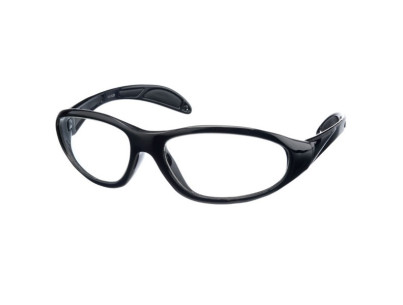 Lunettes anti-x ULTRALITE EqPb 0,75mm frontal bifocal noir et EqPb 0,50mm latéral - réalisation sur ordonnance