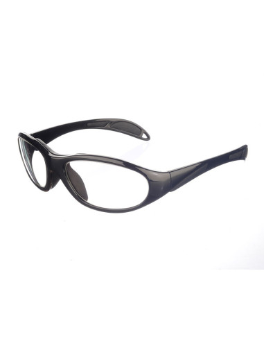 Lunettes anti-x SOFT 2 Eq Pb 0,75mm monofocal confort nasal - noir et EqPb 0,50mm latéral - réalisation sur ordonnance