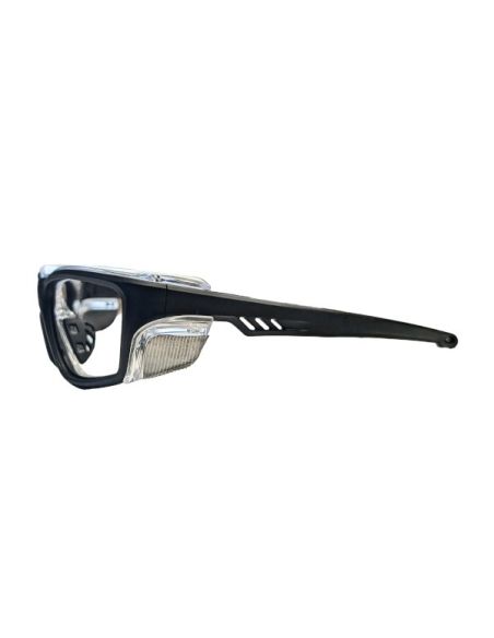 Lunettes anti-x RAZER Eq Pb 0,75mm frontal monofocal - noir et EqPb 0,50mm latéral - réalisation sur ordonnance