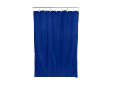 Rideau plombé 0.50mm vendu au m²-largeur max.1200mm-oeillets+crochets EVAL tarif au m² - couleur bleu france