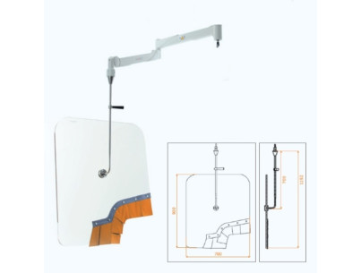 Protection anti-x patient complémentaire pb0.50 pour accès radial et son set de 50 housses stériles