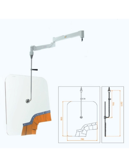 Protection anti-x patient complémentaire pb0.50 pour accès radial et son set de 50 housses stériles