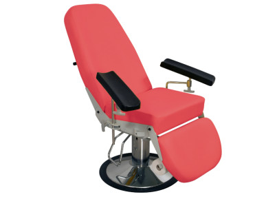 Hyd sampling chair adjustable 57/77cm combined legrest and backrest