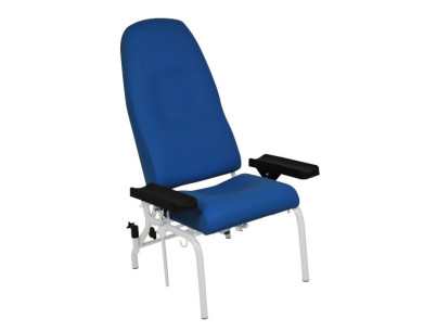 CAYEUX sampling chair – Backrest reclining with gas cylinder on pads
