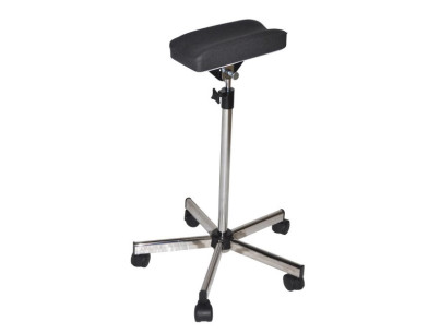 Adjustable leg rest or arm rest on wheels - black coloured height 650 to 1000mm