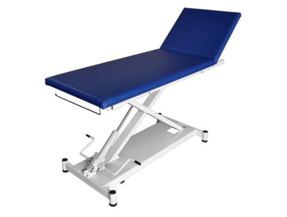 Roye hydraulic examination couch-2 sections- H:540-840,W:670,L:2000mm with roll holder