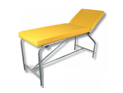 Couch 118 fixed inox steel h.65cm adjust back/2 glides/ no upholstery Capacity 200kg/2000x650(750)x650mm