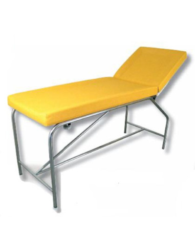 Divan gamme 118 fixe soudé inox H.65cm Dos.gaz/2 patins/sans sellerie Capacité 200KG/2000x650(750)x650mm