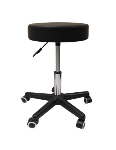Rolling stool with adjustable height 500-660mm - black 10 manual control gas spring