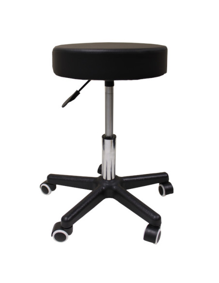 Rolling stool with adjustable height 500-660mm - black 10 manual control gas spring
