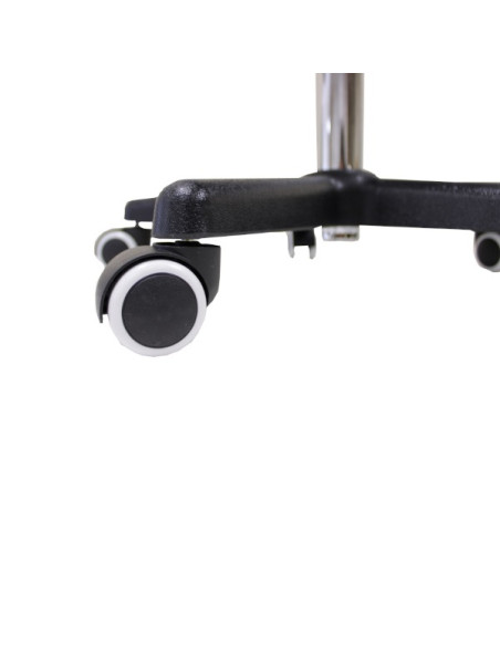 Rolling stool with adjustable height 500-660mm - black 10 manual control gas spring