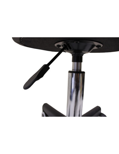 Rolling stool with adjustable height 500-660mm - black 10 manual control gas spring