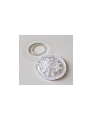 Clip support CD adhésif transparent - Sachet de 1000 clips